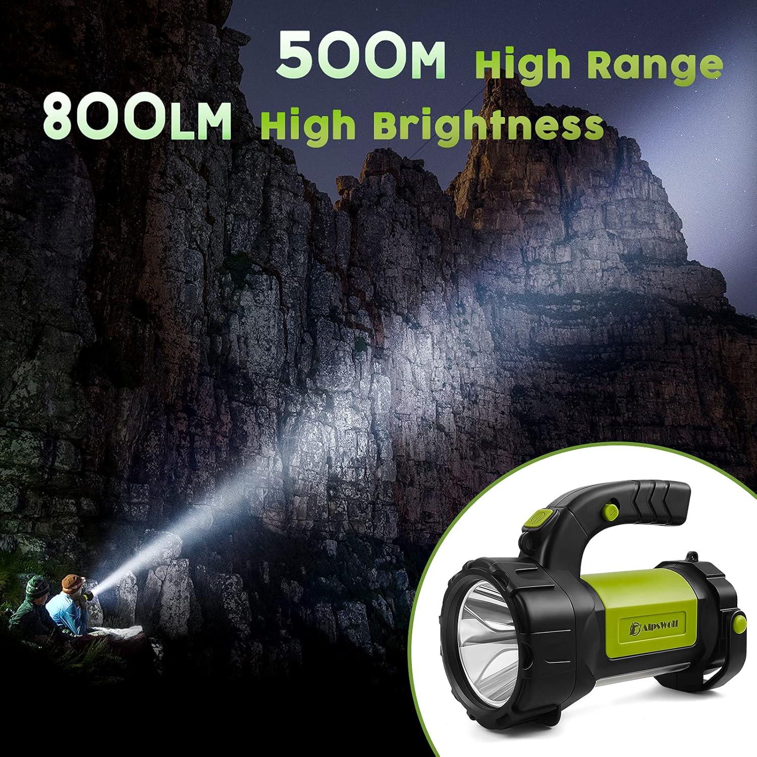 Power/Spec: 1200 lumens, 4-level dimming.
Made In: U.S.-designed.
Price Range: $30–$40.
Warranty/Support: 1-year U.S.A. through Amazon.
Best For: Camping, power outages, group zones.
Setup Time: 1–2 min.
Lumens: 1200 max.
Battery Type: Built-in lithium (USB‑C).
Use Case: Tents, patios, RVs.