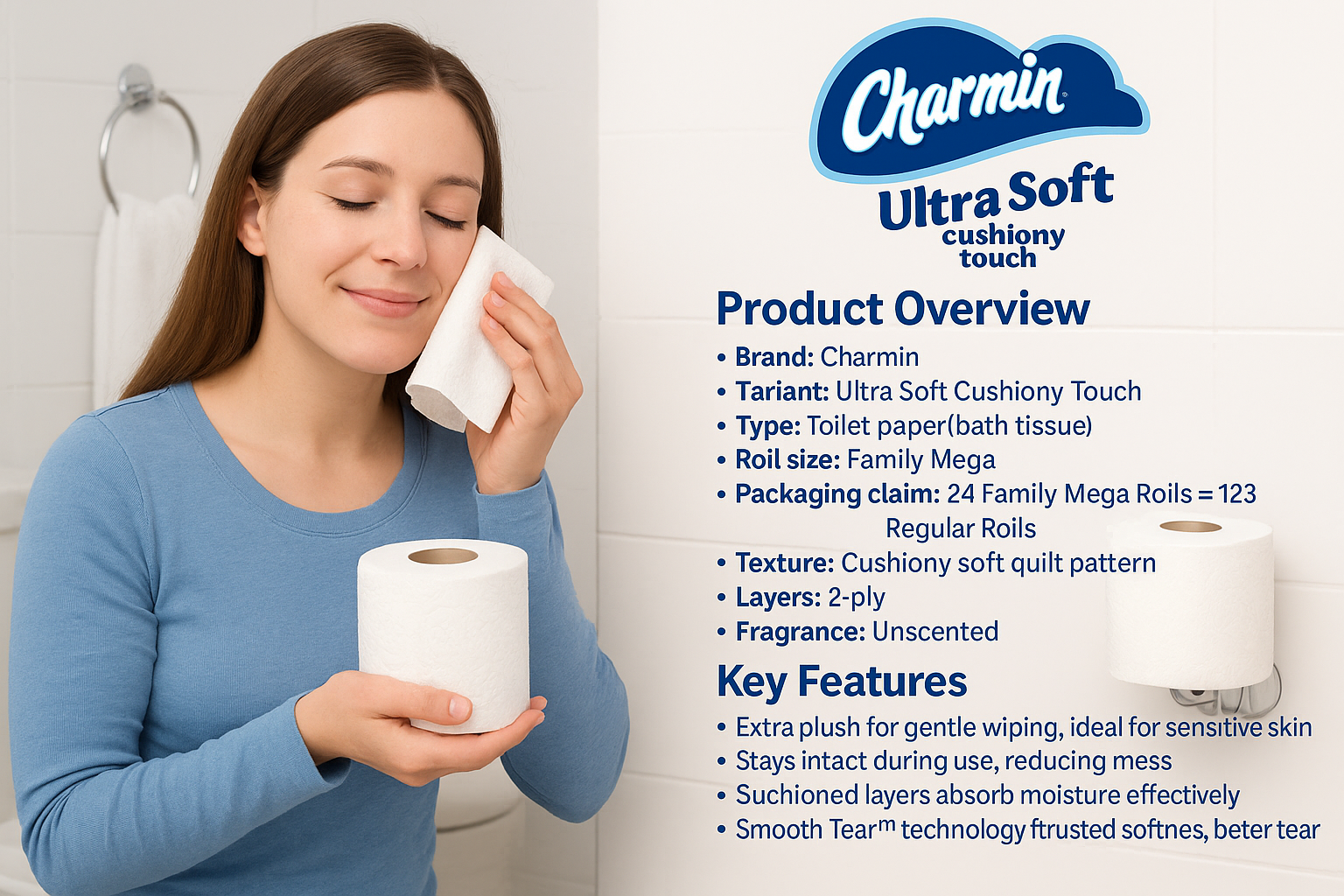 Best Usage: Daily use in septic system homes.
Ingredients: Soft pulp fibers, no harsh chemicals.
Price Range: $22 to $30 per 12 mega roll pack.
Smell: Unscented.
Layers: 2-ply.
Softness: Very soft, cushy.
Dissolvability: Excellent septic-safe dissolving.