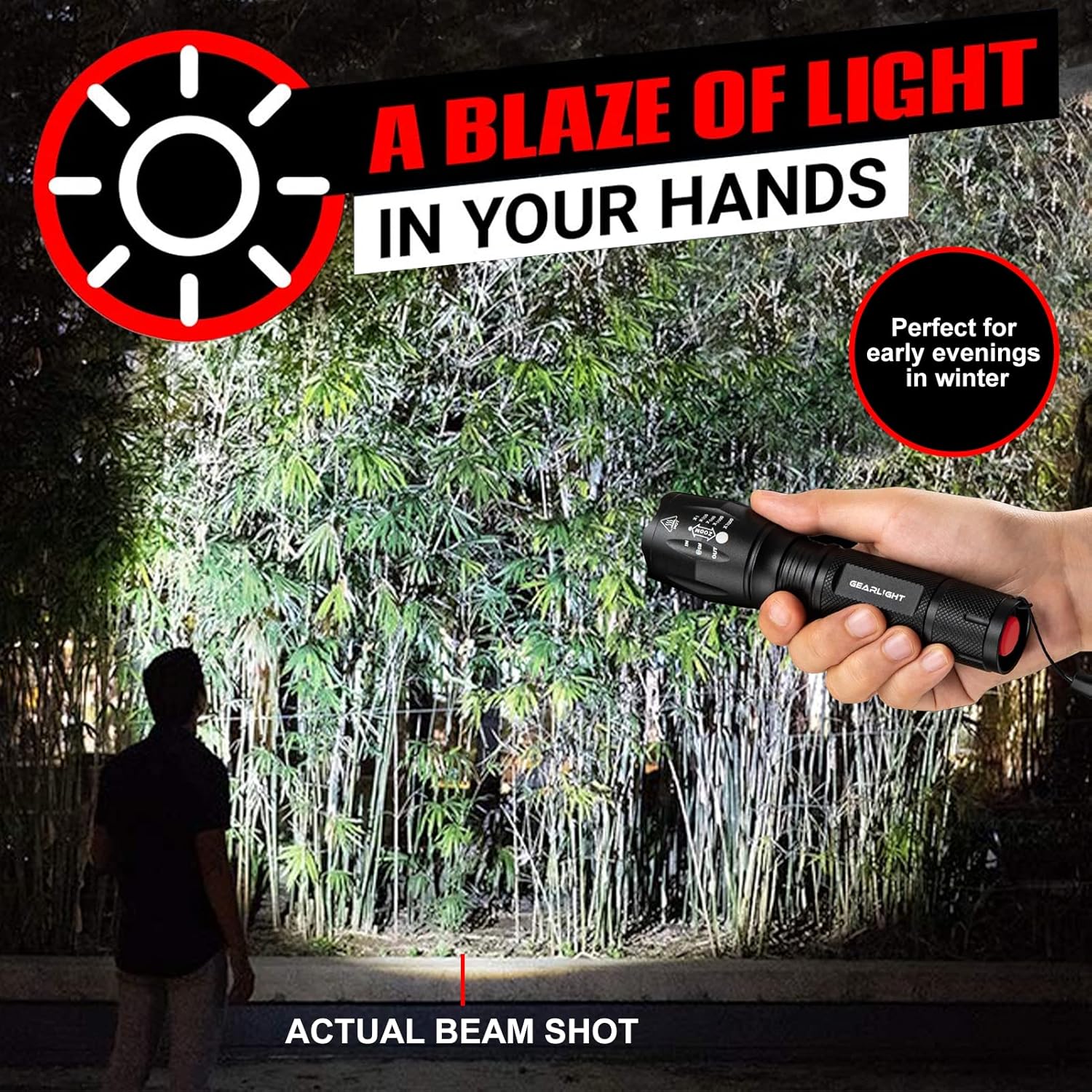 Power/Spec: 1,040 lumens.
Made In: USA-designed.
Price Range: $24–$35.
Warranty/Support: U.S. support, 1-year warranty.
Best For: Car, home, camping.
Setup Time: Quick—just add batteries.
Battery Type: AAA or 18650.
Use Case: Power loss, hiking, travel.