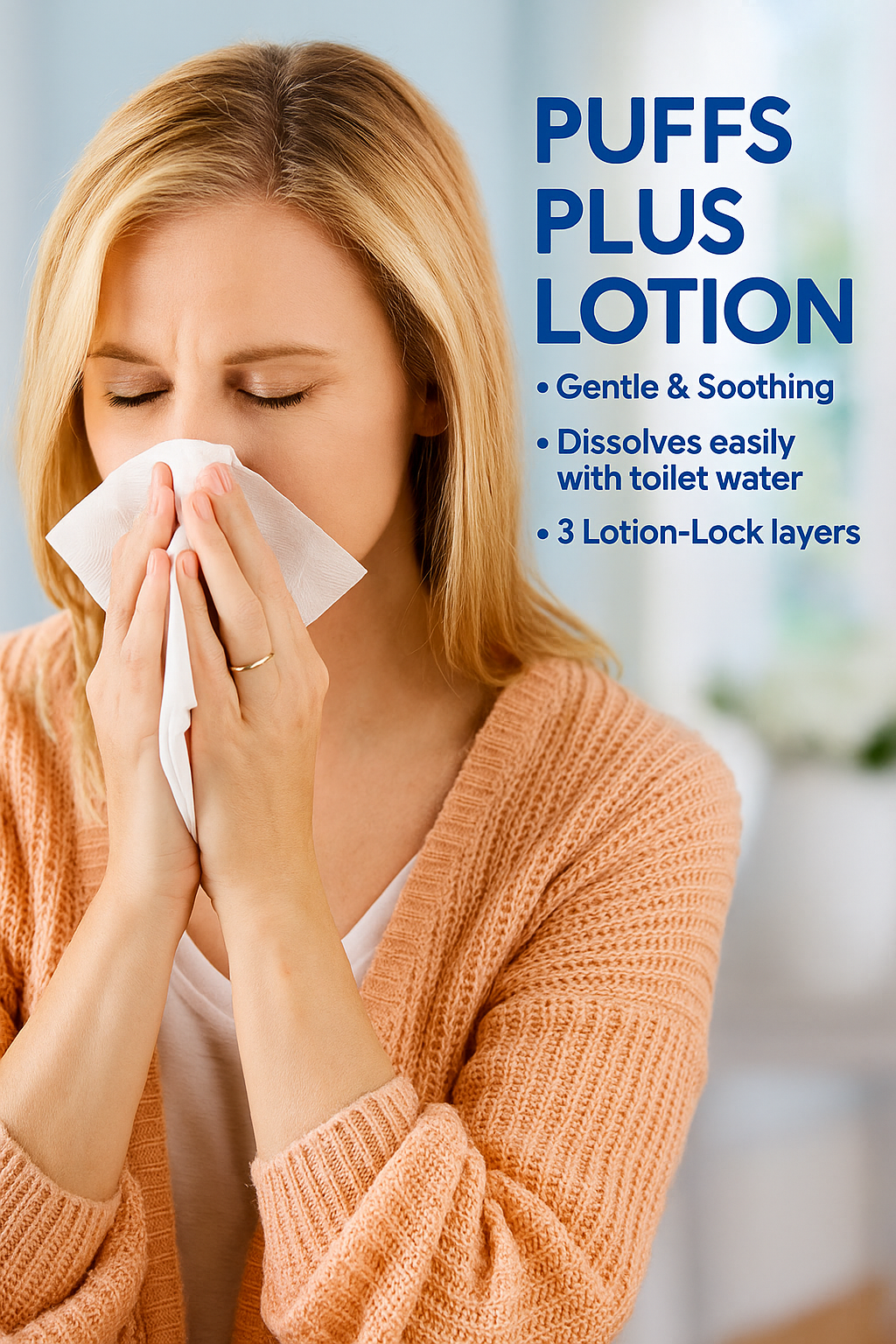 Best Usage: Cold and allergy seasons.
Ingredients: Aloe, vitamin E, soft pulp.
Price Range: $10 to $15 per 6-pack.
Smell: Light, fresh scent.
Layers: 2-ply.
Softness: Very soft with lotion.
Dissolvability: Not for septic systems.