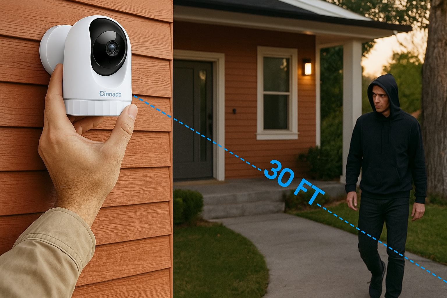 Camera Name: Security Camera Indoor 2K 360°.
Indoor/Outdoor: Indoor.
Price Range: $29–$42.
Warranty/Support: 1-year U.S. support.
Best For: Nurseries, living rooms, pet areas.
Best Placement: High shelves or corners.
Storage Type: Cloud + SD card slot.
Availability: All U.S. Amazon zones.
