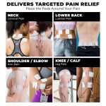 Tech Transparency: Digital TENS technology. Use-Case Focus: Muscle pain relief. Feedback Style: Electrical pulse sensations. Warranty/Support: 1-year limited warranty. Research-backed Rating: FDA-approved device. Setup Time: Under 5 minutes. Progress Tracking: Mode and intensity tracking.