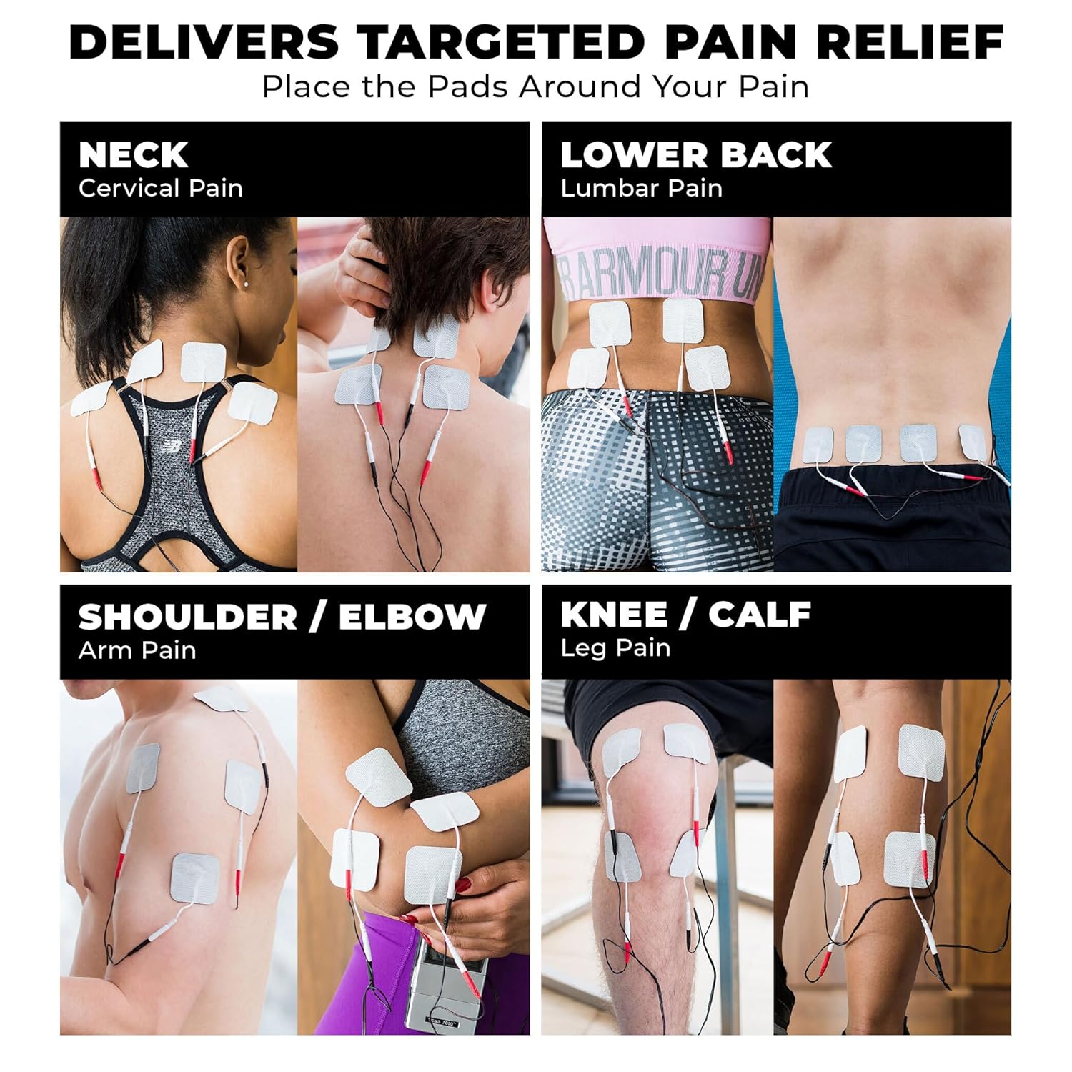 Tech Transparency: Digital TENS technology.
Use-Case Focus: Muscle pain relief.
Feedback Style: Electrical pulse sensations.
Warranty/Support: 1-year limited warranty.
Research-backed Rating: FDA-approved device.
Setup Time: Under 5 minutes.
Progress Tracking: Mode and intensity tracking.