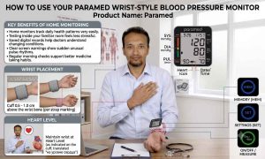 This image shows how the product works. Best blood pressure machine for home use.
