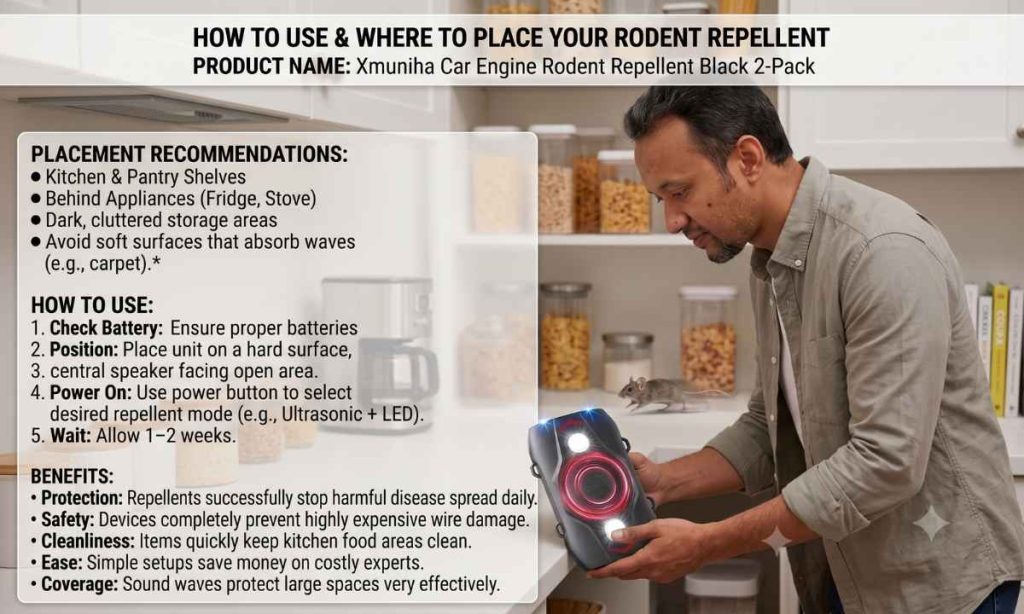 This image shows the product benefits. Best mouse repellent for home