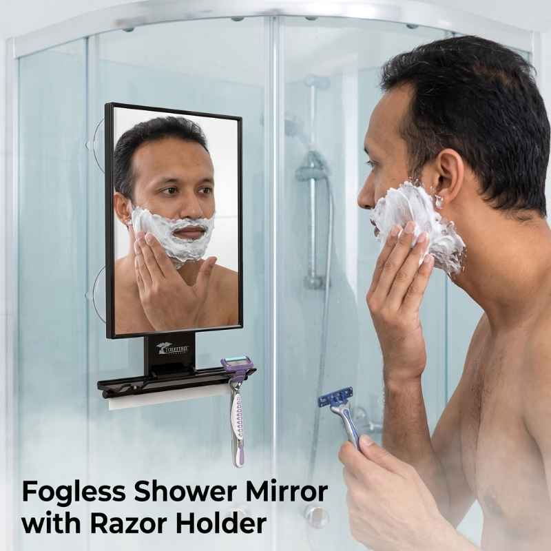 This image shows the product name and how it operates. Best Illuminated Bathroom Mirrors
