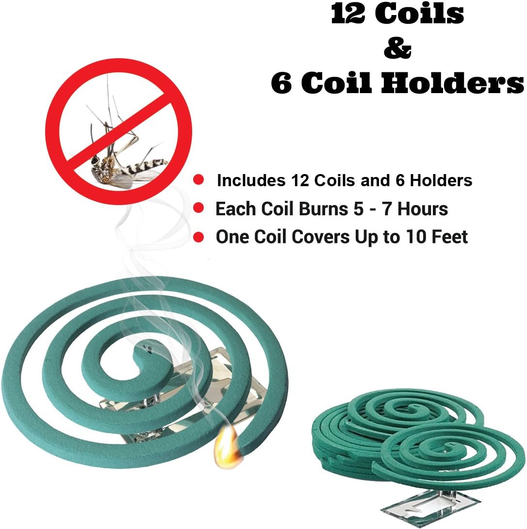 Power Source: Manual burn.
Lasts Up To: 2-3 hours per coil.
Price Range: $12-$18.
Warranty/Support: Satisfaction guarantee.
Best For: Patio, porch, camping.
Setup Time: Instant.
Pet-Safe: Yes.
Sustainability: Biodegradable natural oils.