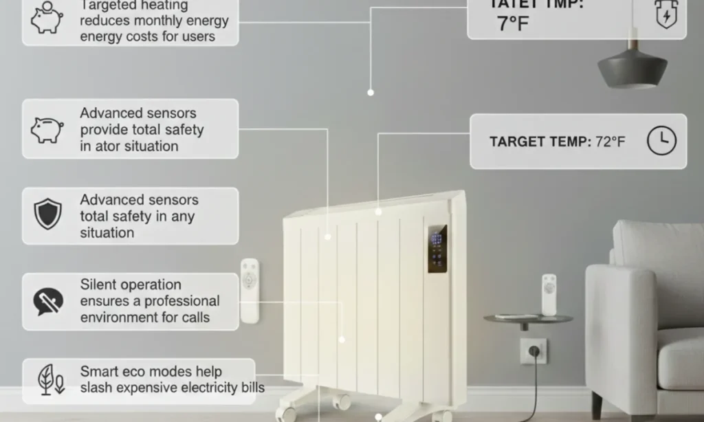 Image is showing the product benefits. Best oil burners for home heating