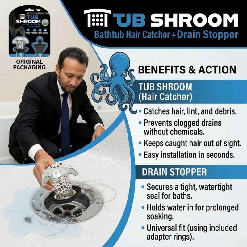 This image shows how hair catcher operates. Best hair catcher for bathroom sink