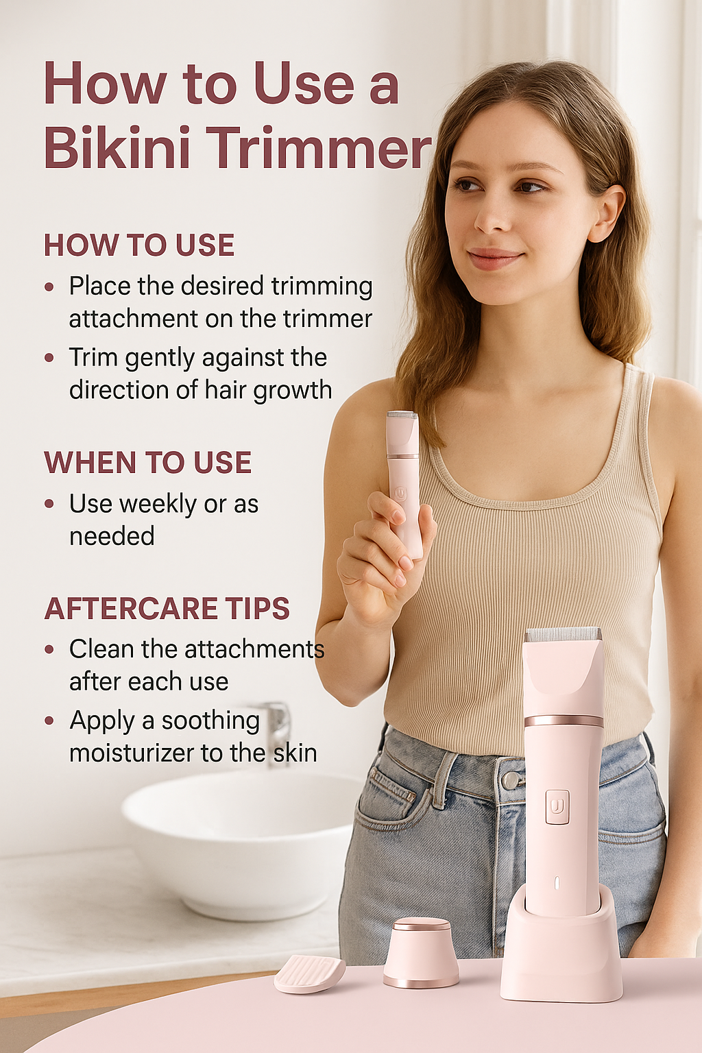 Power/Spec: One AA battery.
Usage Time: 45 minutes.
Price Range: $19 to $29.
Warranty/Support: 1 year. U.S. help center.
Best for: Bikini line, underarm.
Setup Time: 1 minute.
Cooling System: None.
Flash Count: Not needed.