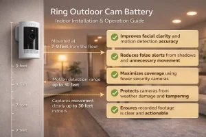 The image is showing the product name and its usage: best placement for security cameras