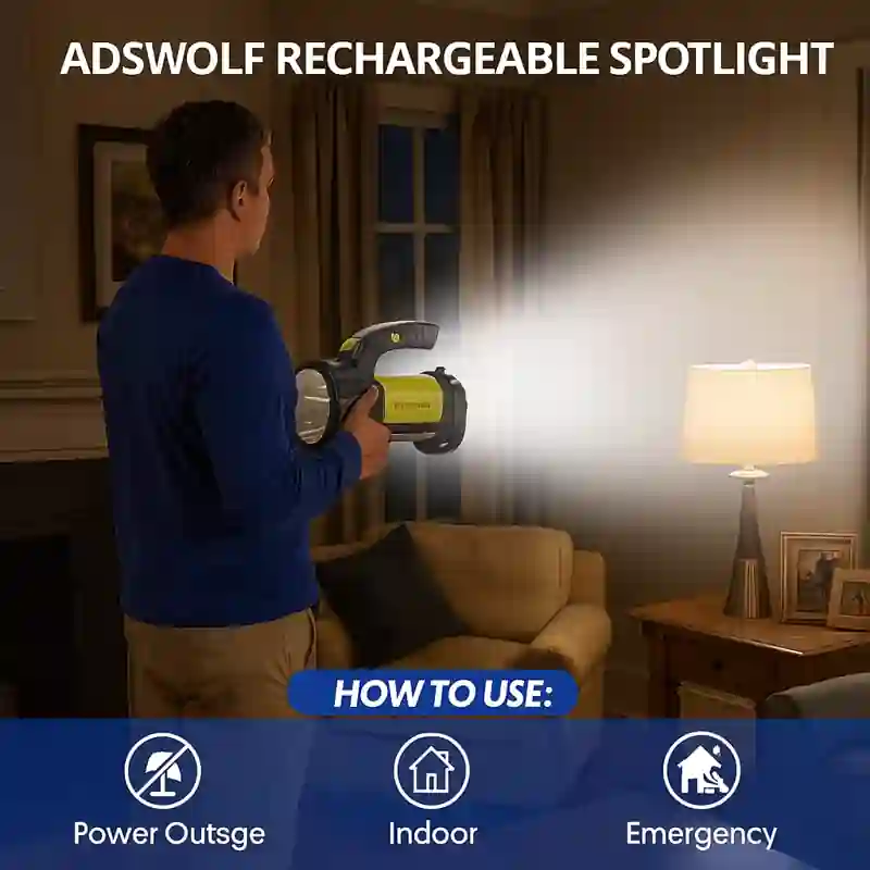Power/Spec: 800 lumens. Made In: China. Best For: Camping, outdoor lighting, emergency preparedness. Setup Time: 1 minute. Price Range: $35 to $50. Warranty/Support: One-year warranty. Battery Type: Rechargeable lithium-ion. Use Case: Campsites, home emergencies, outdoor activities.