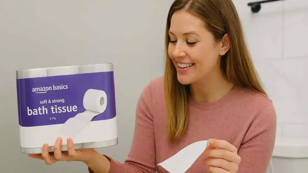 Brand: Amazon Basics. Ply Count: 2-ply. Softness: Moderate. Septic Safe: Yes. Price Range: $23–$27 for a bulk pack. Best For: Families seeking balance of comfort, safety, and affordability.