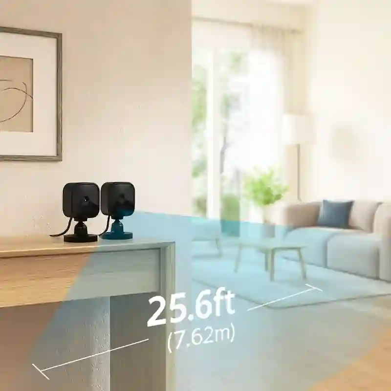 Visible Overlap & Surprise Angles: Works best when angled across room corners. Disrupt Masking Strategies: Close-range clarity helps catch hidden faces. Motion-triggered Lighting: Syncs with Alexa lights for instant reaction. Decoys + Real Coverage: Easy to pair with dummy cameras for layered defense. Camouflaged Coverage: Small frame blends in with décor. Psychology of Placement: Compact design makes intruders unsure if it’s live. Modern Threat Insight: Detects subtle indoor movement quickly. Price Range: $25 – $35. Made In: Vietnam.