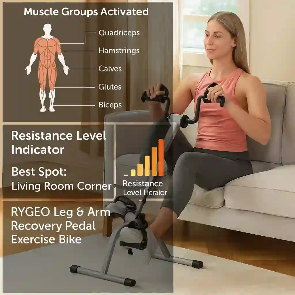Image is showing the product name RYGEO Leg & Arm Recovery Pedal Exercise Bike – Grey – 1 Unit and it usage
Best leg press for home gym