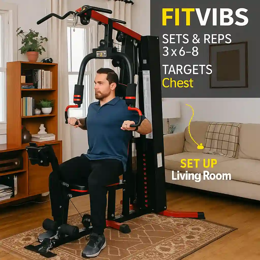 Image is showing the product name and its usage Best machines for biceps