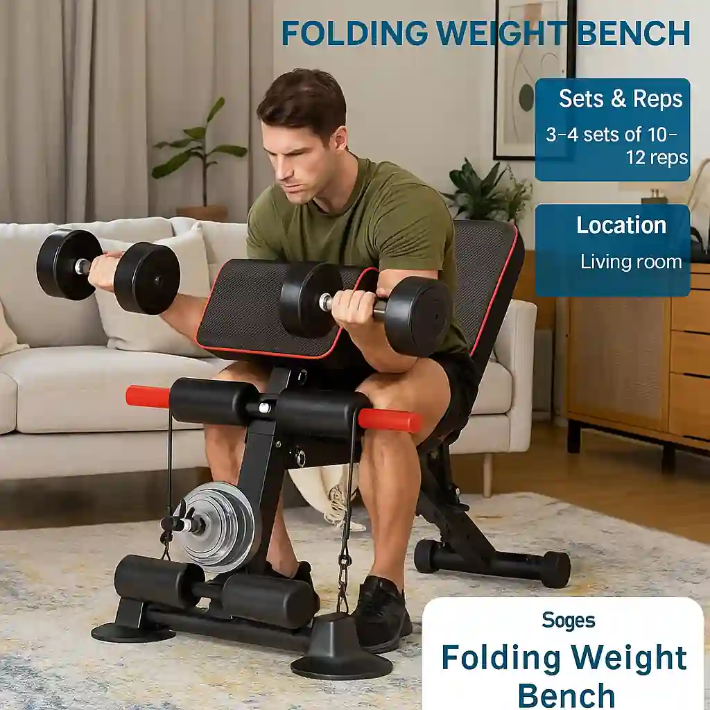 Image is showing the product name and its usage Best machines for biceps