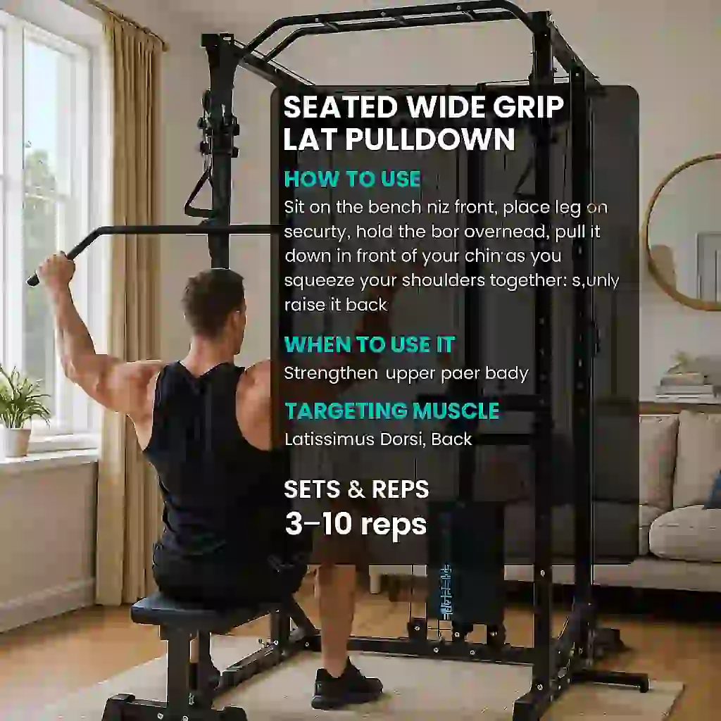 Image is showing the product name and it's usage Best chest exercise machine