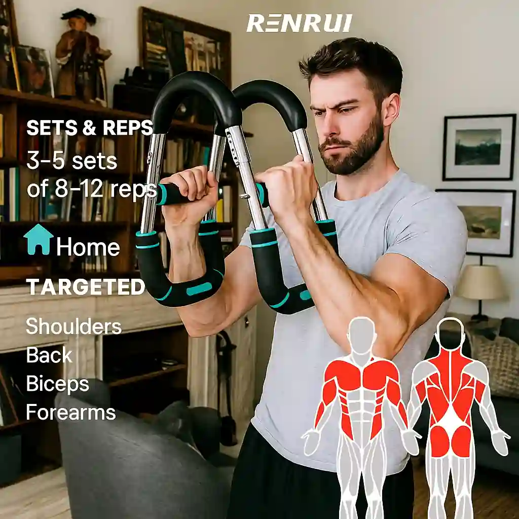 Image is showing the product name and its usage Best machines for biceps