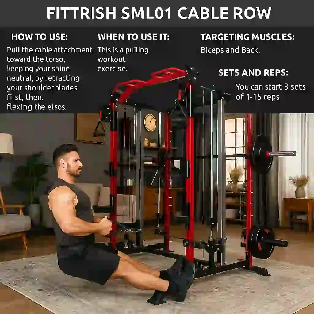 Image is showing the product name and it's usage Best chest exercise machine