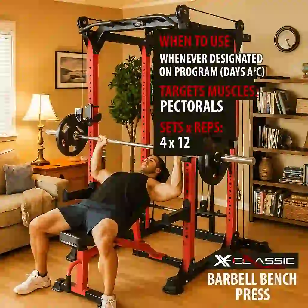 Image is showing the product name and it's usage Best chest exercise machine