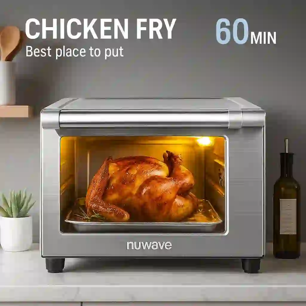 Image is showing the product name and how it operates Best air fryer chicken thighs