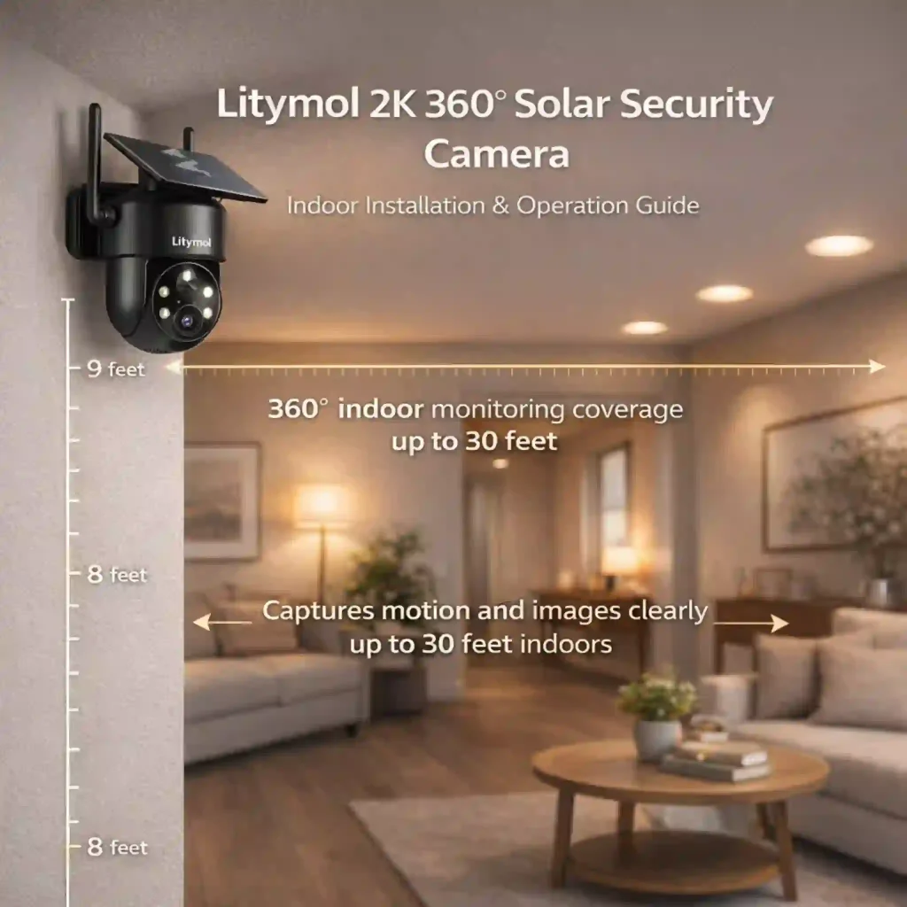 The image is showing the product name and its usage: best placement for security cameras