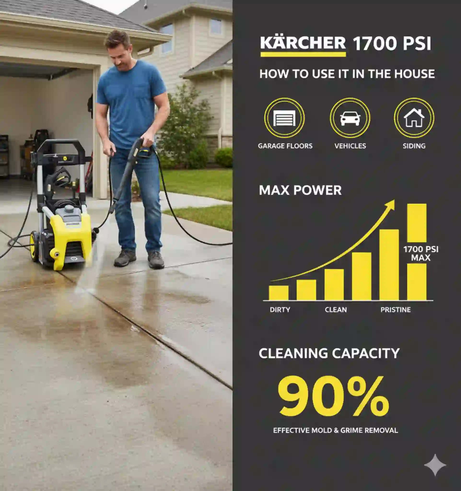 This image is showing the product name and how it operates Best Rated Electric Pressure Washer
