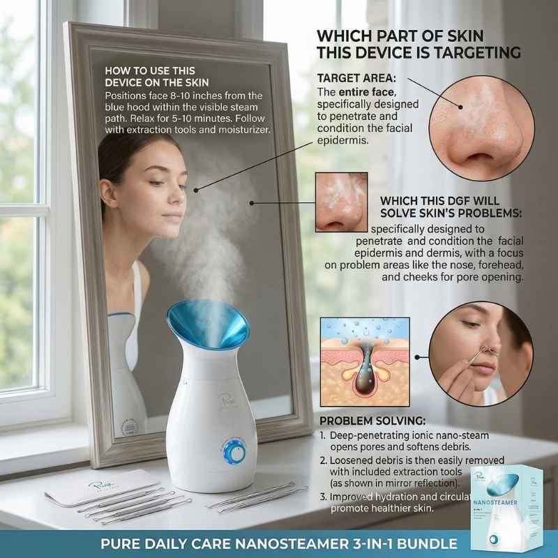 This image is showing the product name and how it operates. Best radiofrequency home device