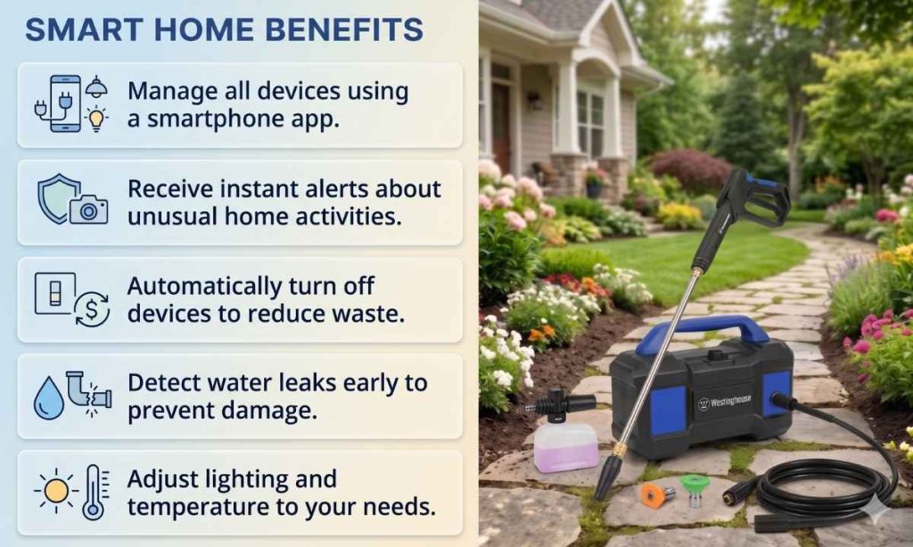 This image is showing the benefits of using pressure washer. How To Use a Pressure Washer