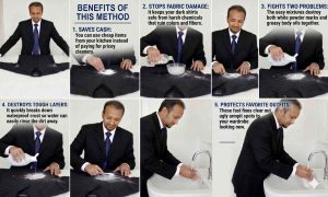 This image shows the benefits of using methods of removing deodorant stain