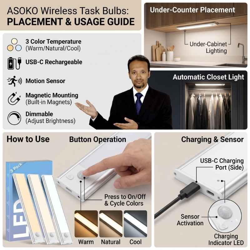 This image shows the product name, and how it operates. Best automated home lighting system