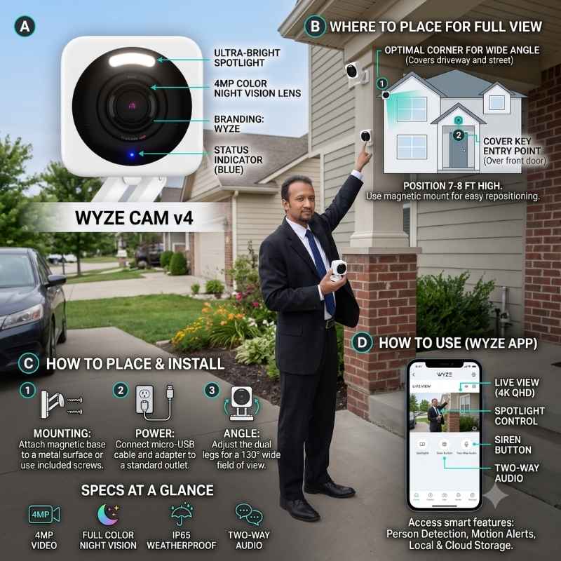 This product shows how security camera operates. Best home security system for apartments