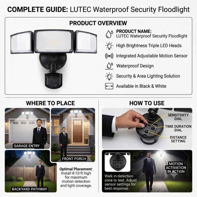 This image shows the product name, and how it operates. Best automated home lighting system
