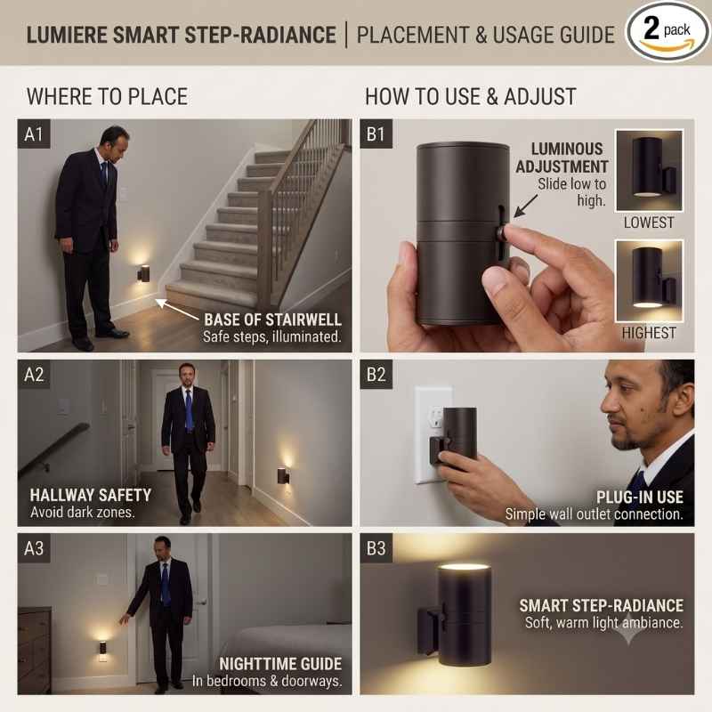 This image shows the product name, and how it operates. Best automated home lighting system