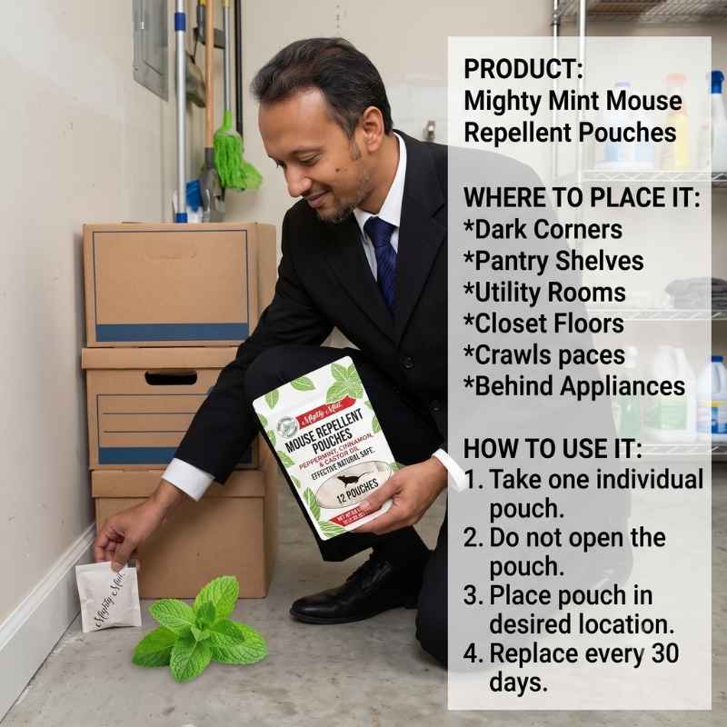 This image shows the product name and how it operates. Best mouse repellent for home
