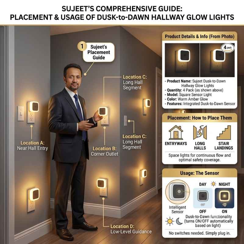 This image shows the product name, and how it operates. Best automated home lighting system