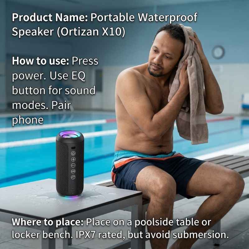 This product shows how it works. Best Bluetooth Speaker for Home Gym